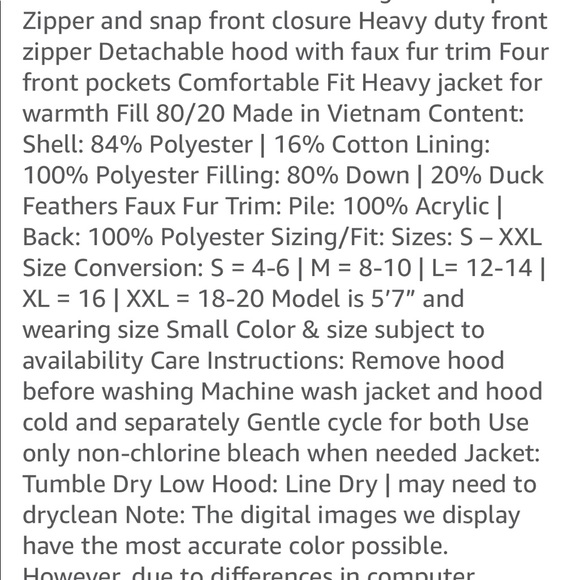 NWT HFX Ladies' Heavy Down Parka - Picture 7 of 7